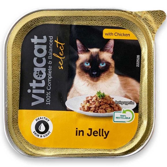 Vitacat Select Chicken Cat Tray In Jelly 100g